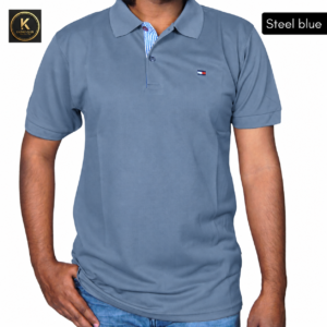 Steel blue Polo T-shirt