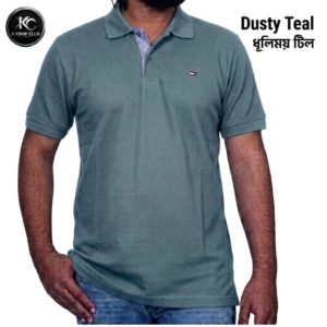 Dusty Teal Polo T-shirt